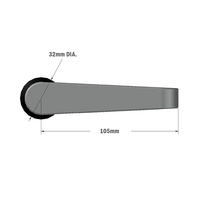 50-010-0 MODULAR SOLUTIONS HANDLE<br>1/4 TURN L-HANDLE